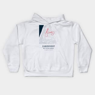 zandvoort circuit simple map Kids Hoodie